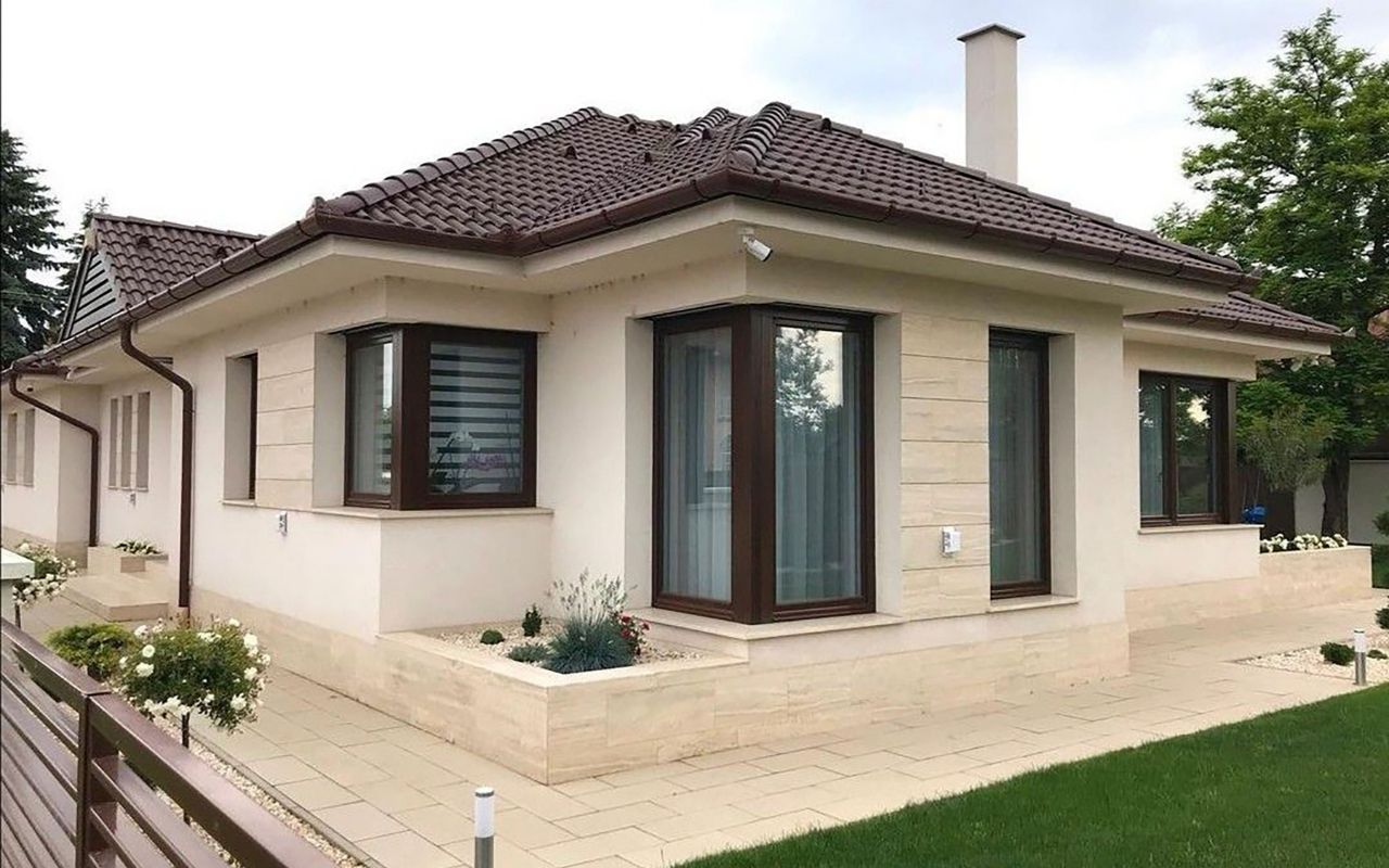 Custom home construction for Monument NM featuring a finished exterior with desert-friendly design