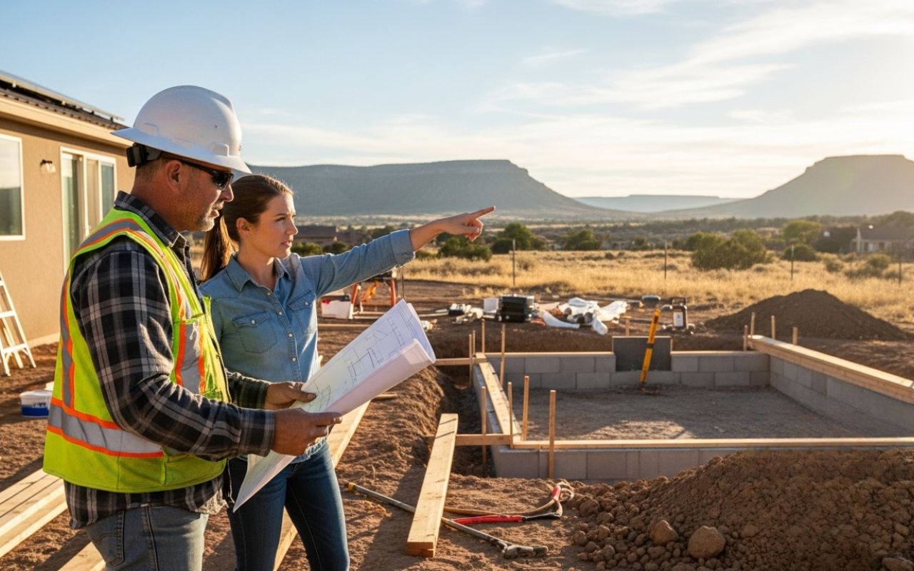 Room addition contractor in Monument NM reviewing project scope