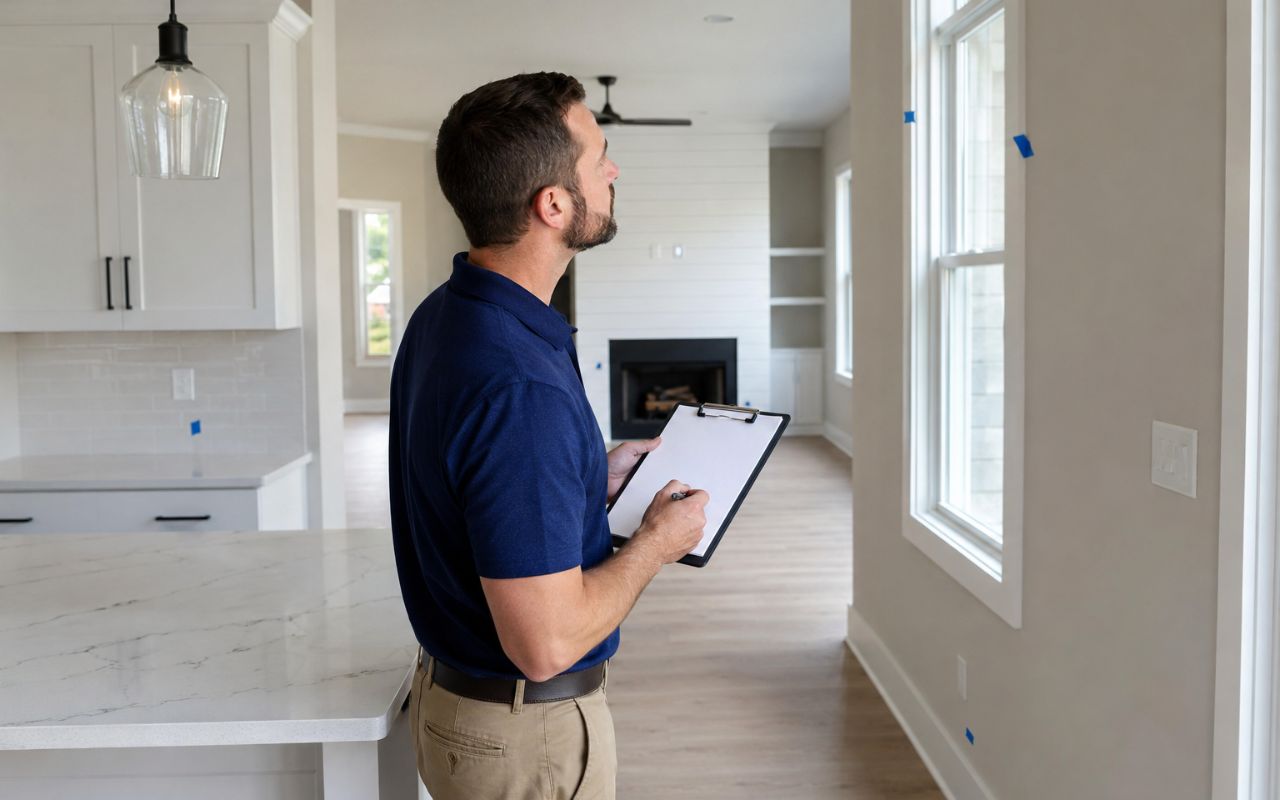 New home punch list for checking home fixtures