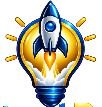 LaunchPad rocket and light bulb icon