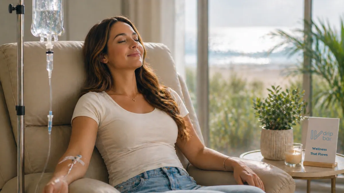 Nurse providing in-home mobile IV therapy in Rehoboth Beach