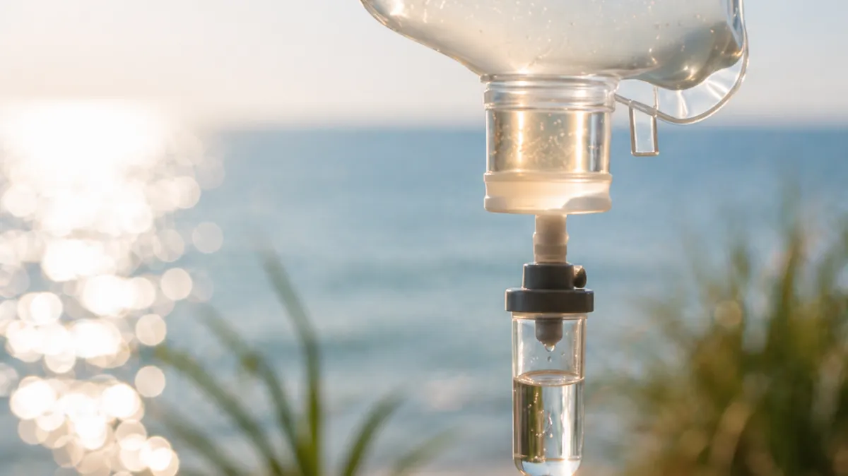 Nurse providing in-home mobile IV therapy in Rehoboth Beach