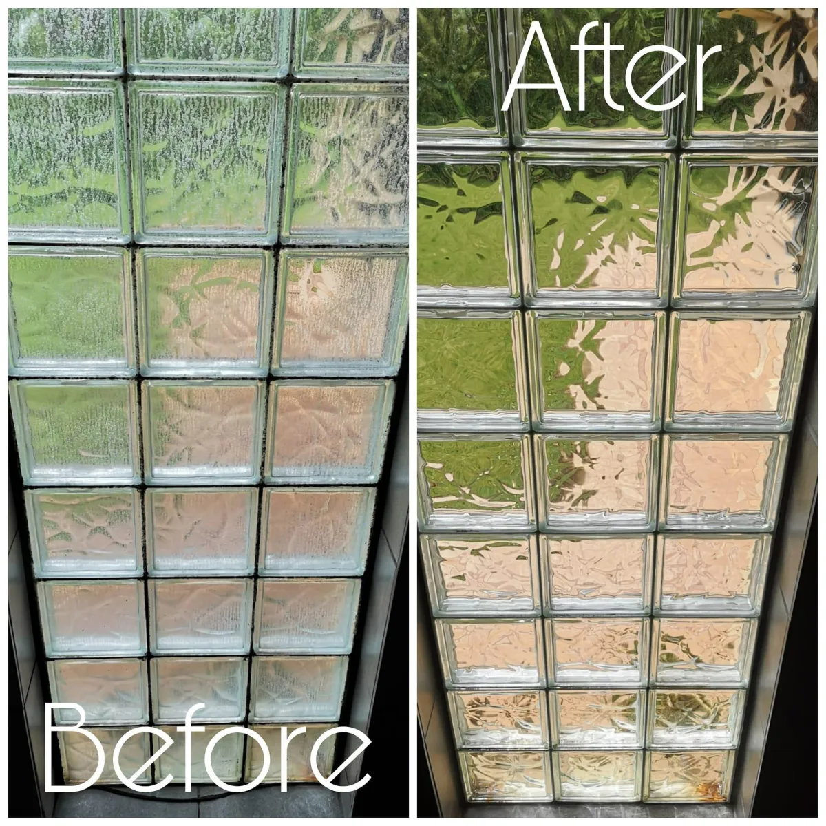 exterior glass and surface cleaning before and after Waikato