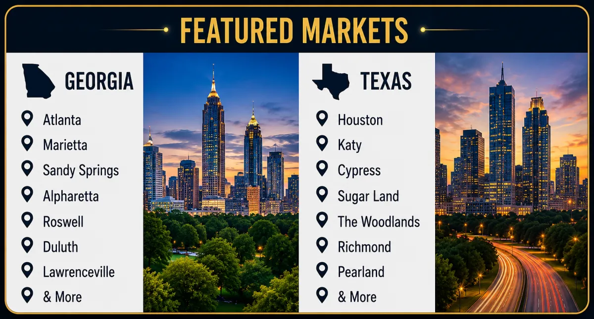 Featured markets Georgia and Texas highlights