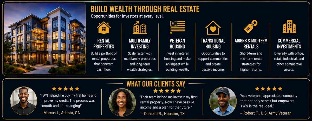Build wealth through real estate investments