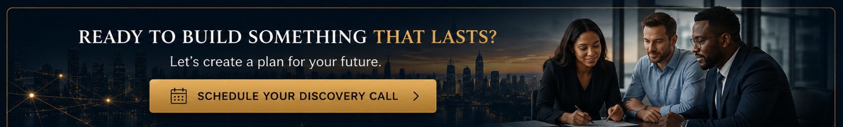 Professional financial services website footer
