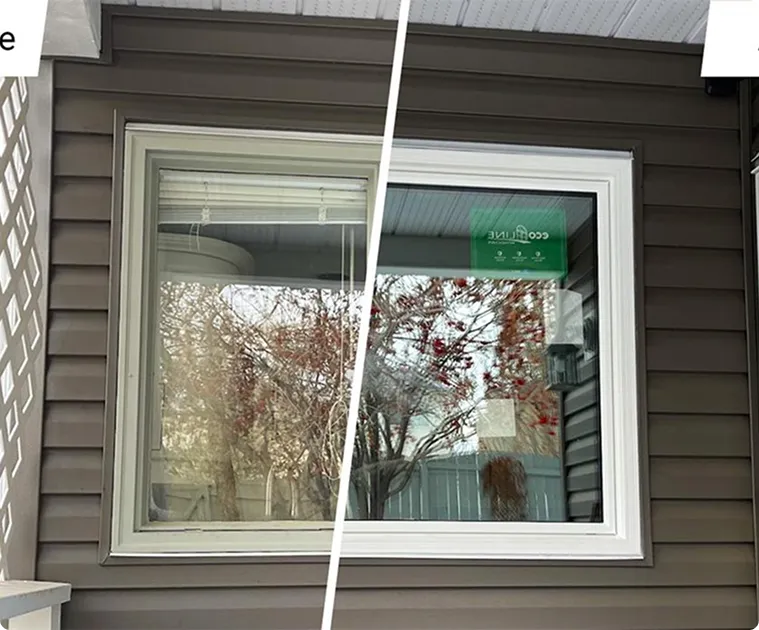 Before and after window replacement results showcasing professional installation quality