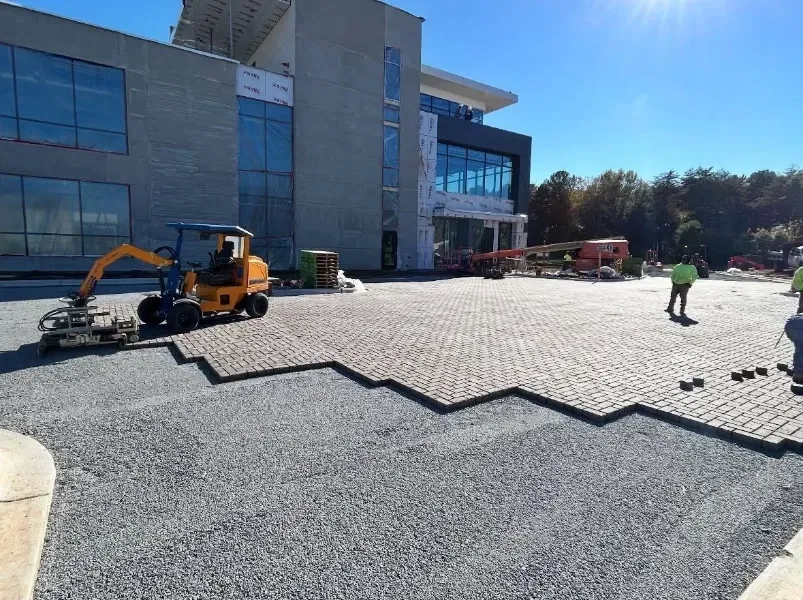 beautiful pavers in front of house
