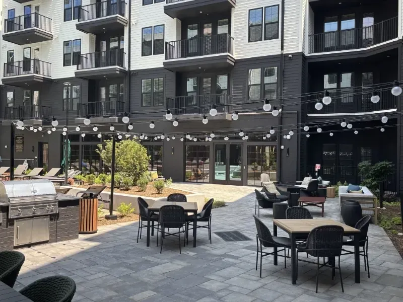 beautiful pavers in front of house