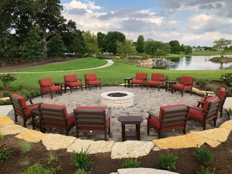 beautiful pavers in front of house