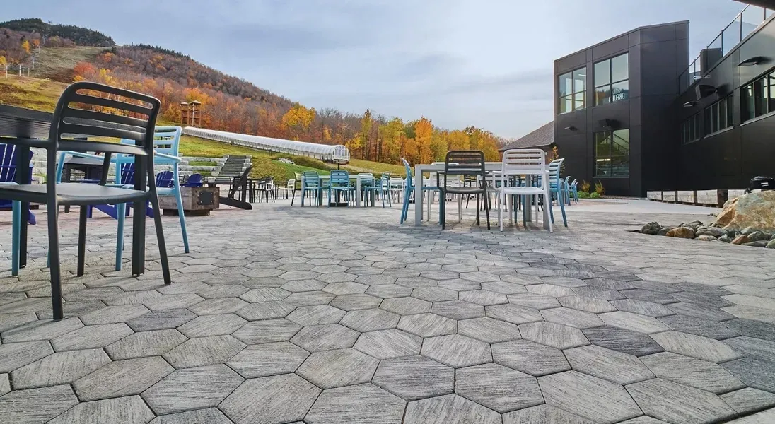 driveway pavers in front of garage