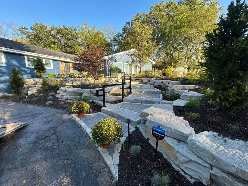 driveway pavers in front of garage