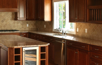 Light wood kitchen cabinets