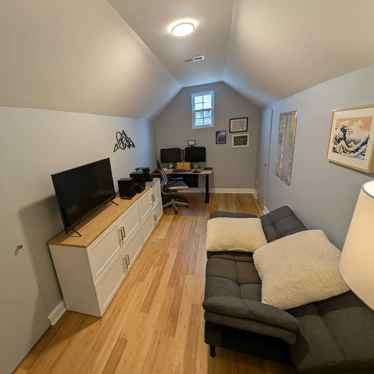 Attic remodel flooring