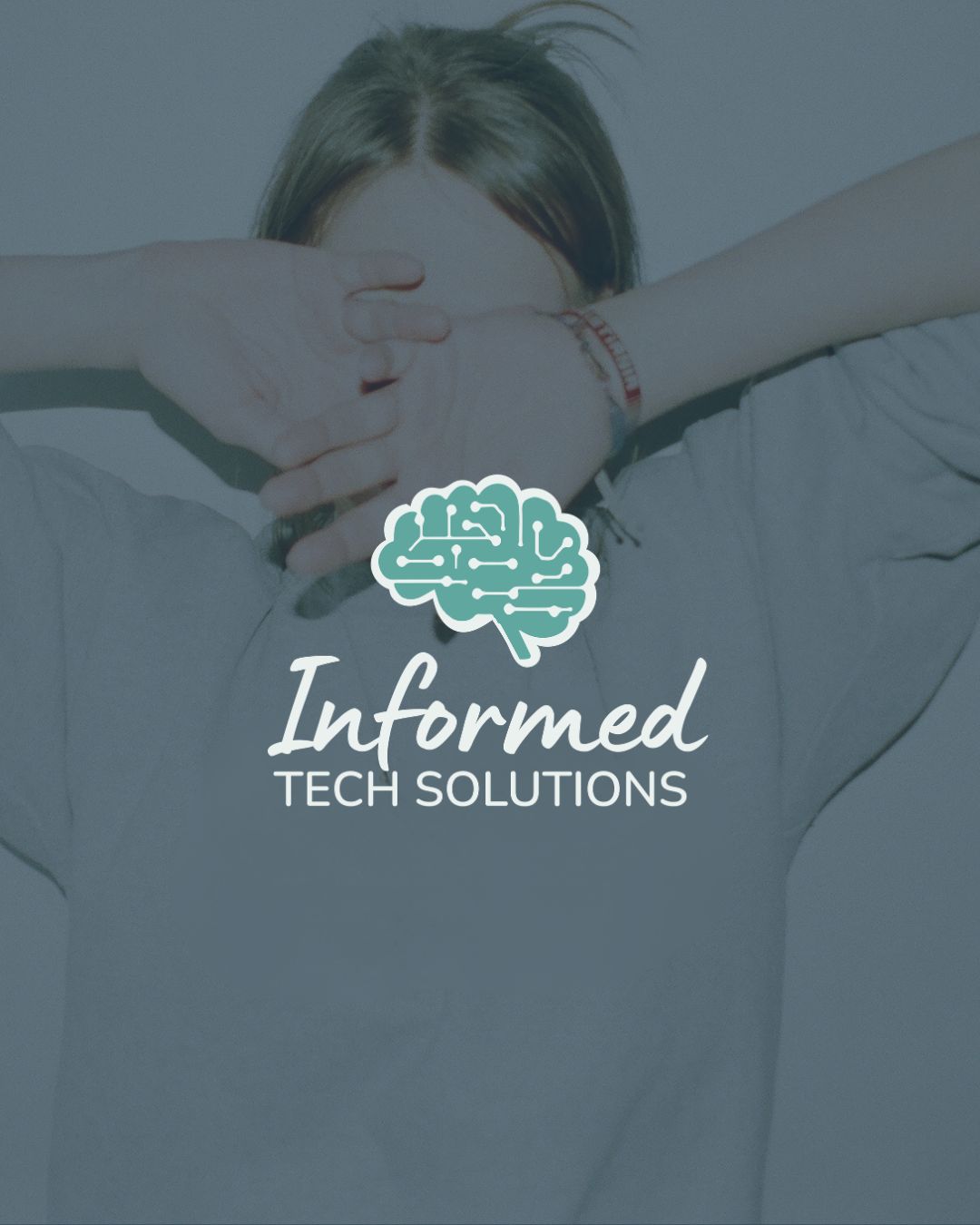 Informed Tech Solutions logo overlaid on a decorative background image