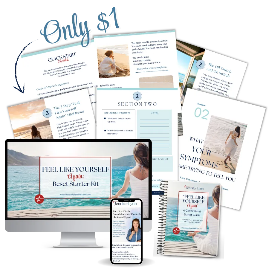 The “Feel Like Yourself Again” Reset Kit walks you step-by-step through calming signals, simplifying detox, and rebuilding energy — without overwhelm.