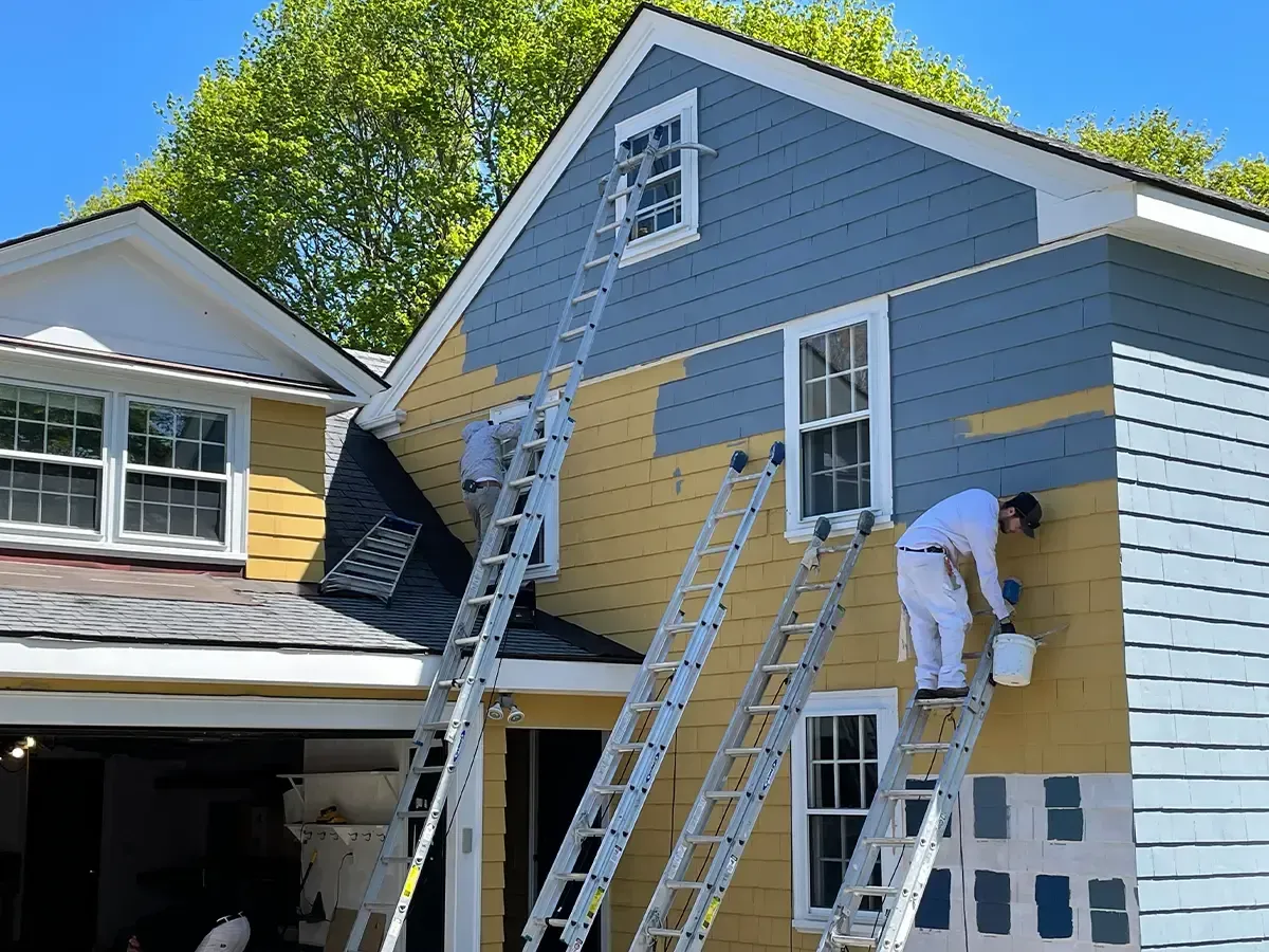 Painting the exterior of a home in Southern Maine
