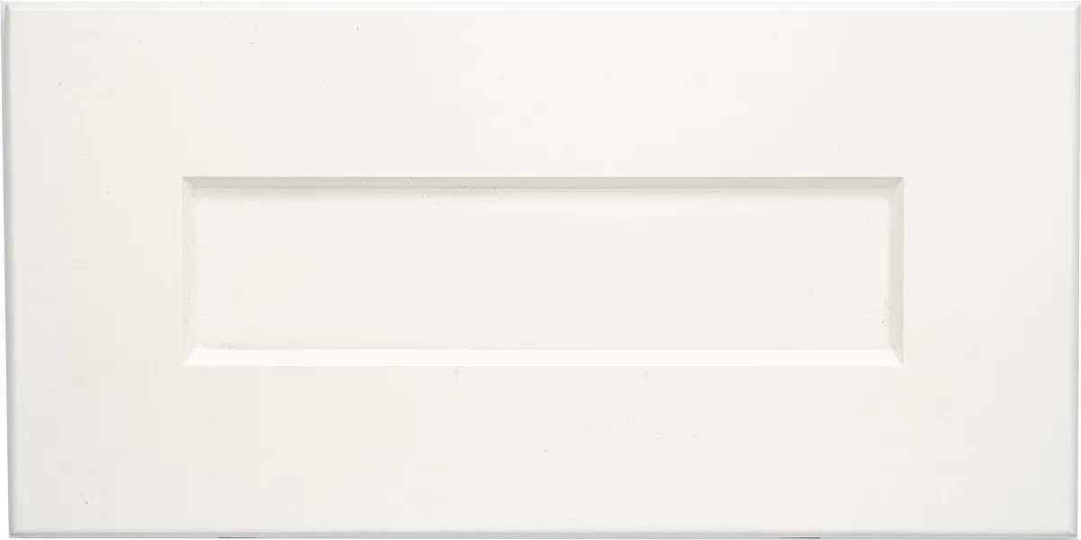 Antique white one piece shaker door for custom closet installation in Weston