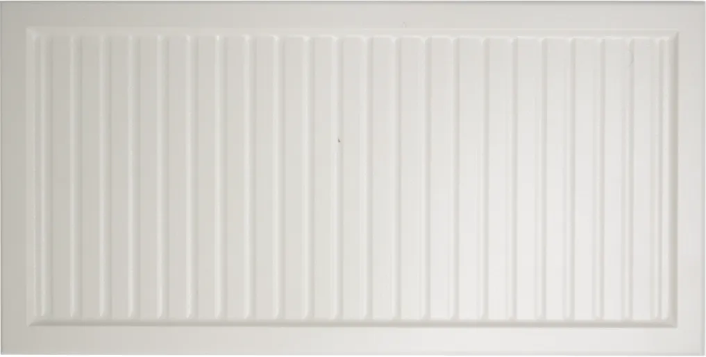 Antique white reeded slim shaker drawer front for custom closets in Coconut Creek
