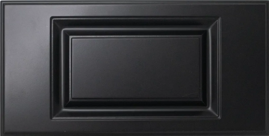 Black traditional raised panel cabinet door for custom built in closets in Deerfield Beach