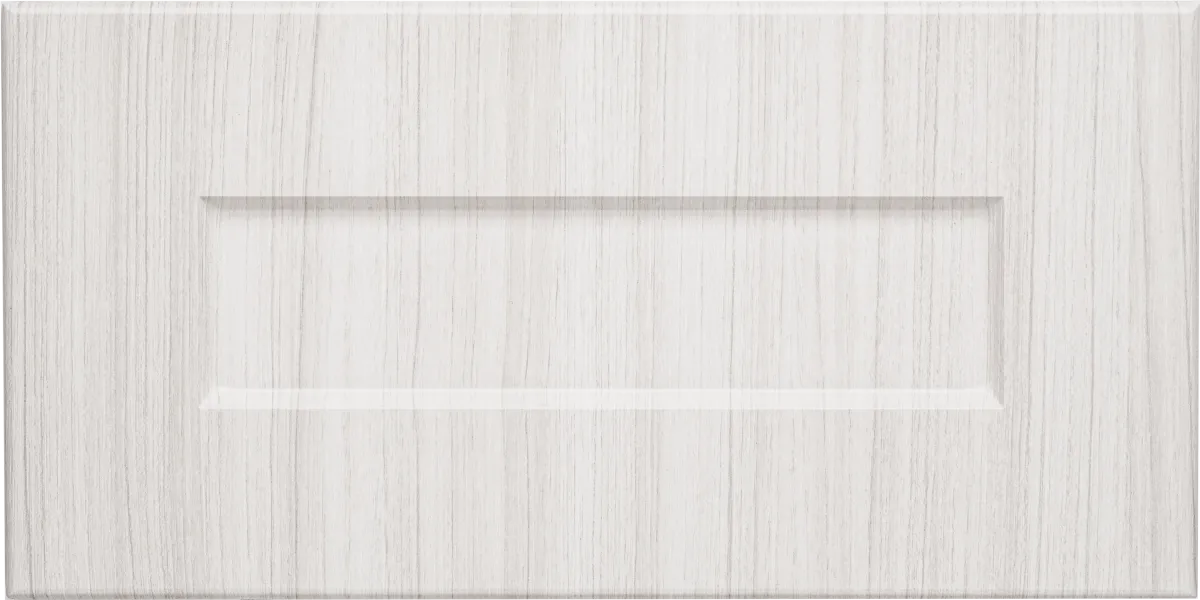 Arctic white one piece shaker door for custom closet installation in Parkland