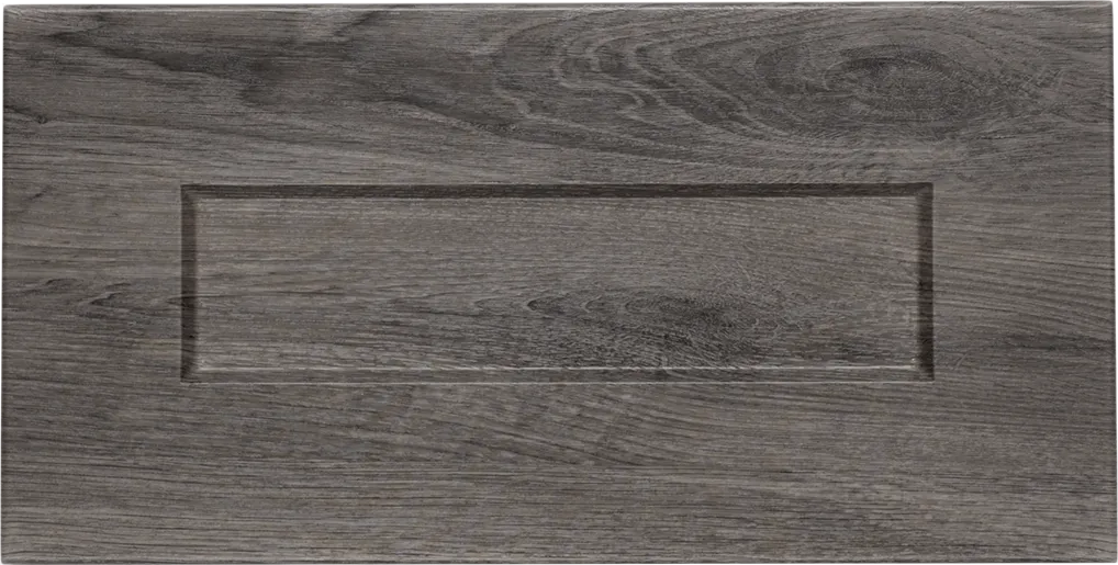 Ash grey one piece shaker door for custom closet installation in Coral Springs