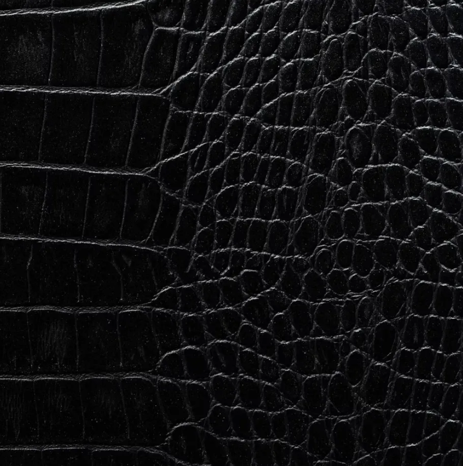 Coal crocodile black textured exotic leather closet countertop in Pembroke Pines