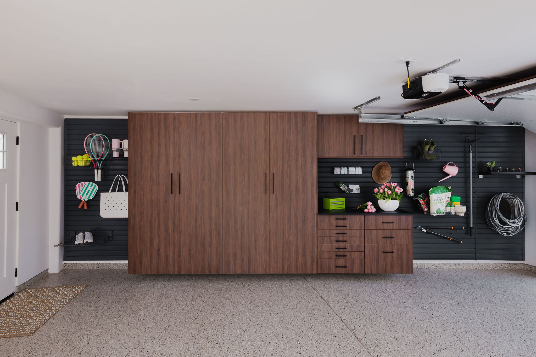 Premium wood look garage cabinetry and custom storage systems in Boca Raton