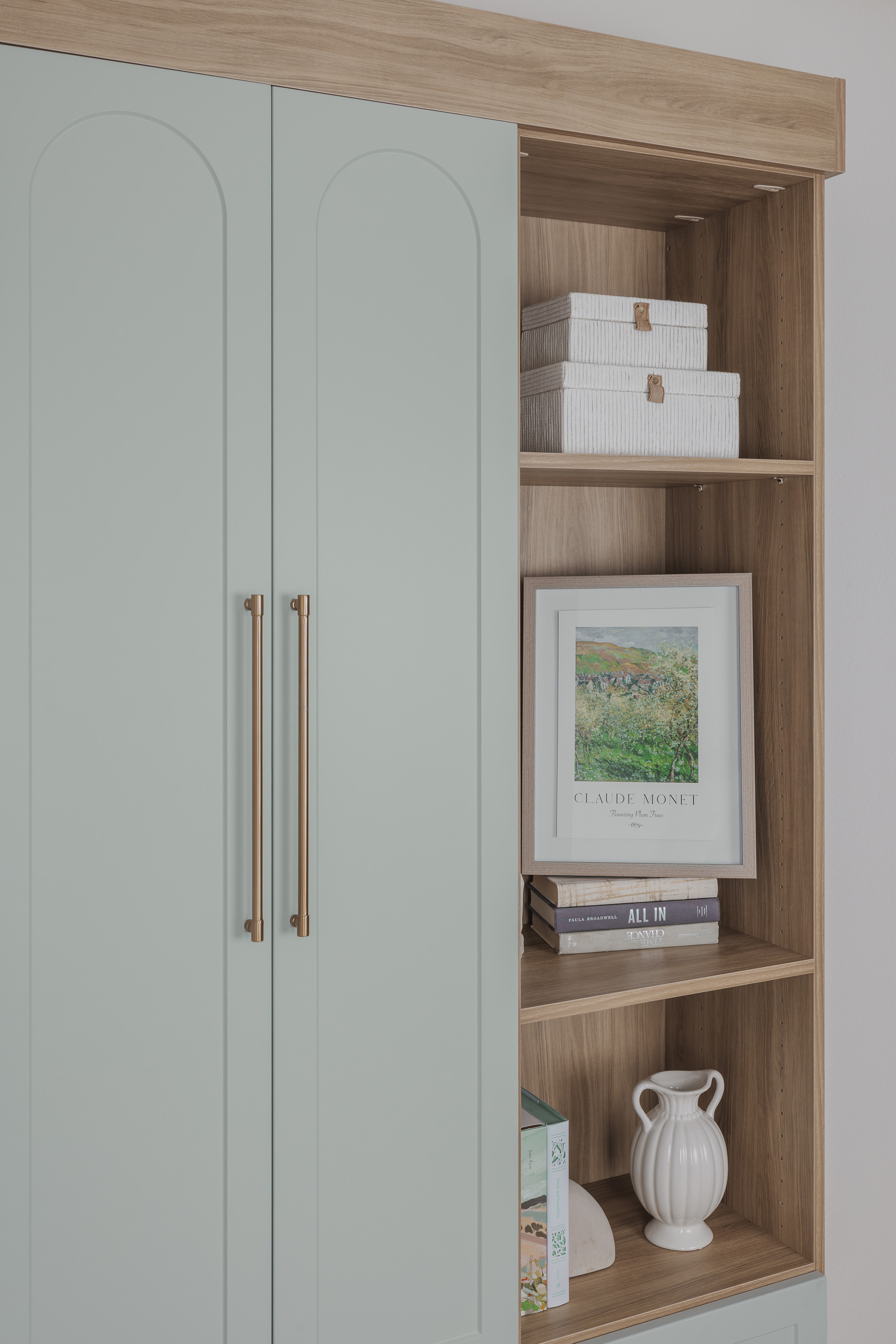Sleek contemporary custom study bookcases maximizing home organization storage space in South Florida