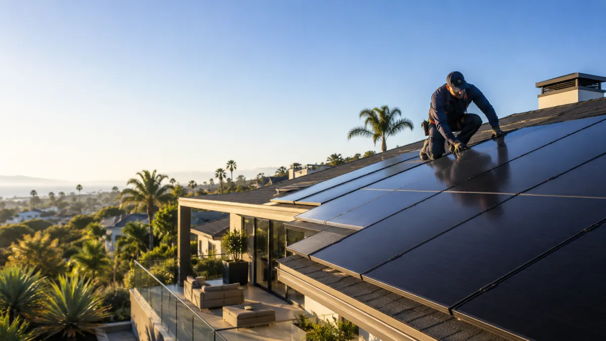 Residential solar panel installation in Southern California by Sun Capital Energy