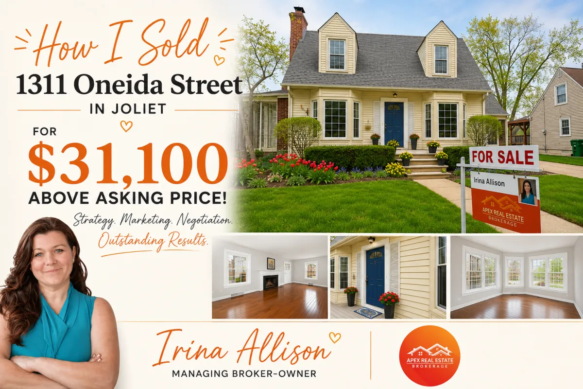 How I Sold 1311 Oneida Street in Joliet for $31,100 Above Asking Price