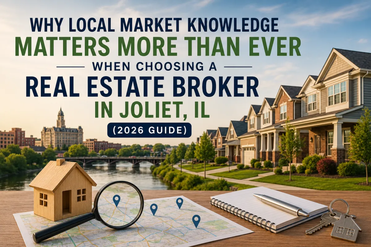 Real Estate Broker in Joliet, IL providing local market expertise for buyers and sellers in Joliet, Naperville, Plainfield, Oswego, Morris, Ottawa, and Timbers Edge Villas.