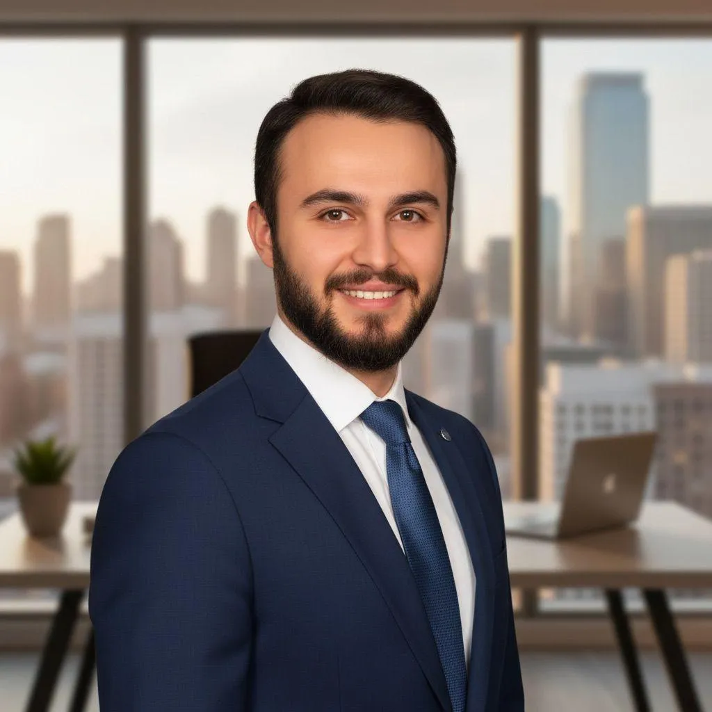 Modern emlak ofisi ve lüks daire görseli