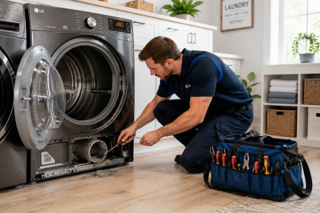 Fix LG Dryer D80 Code and Flow Sense Error | AP Pro Appliance Repair