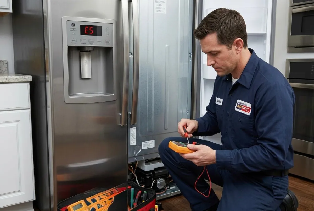 ge refrigerator E5 error code