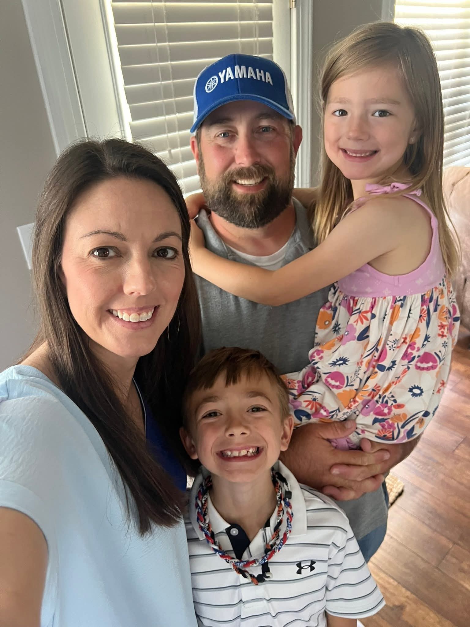 Justin Davis and his family