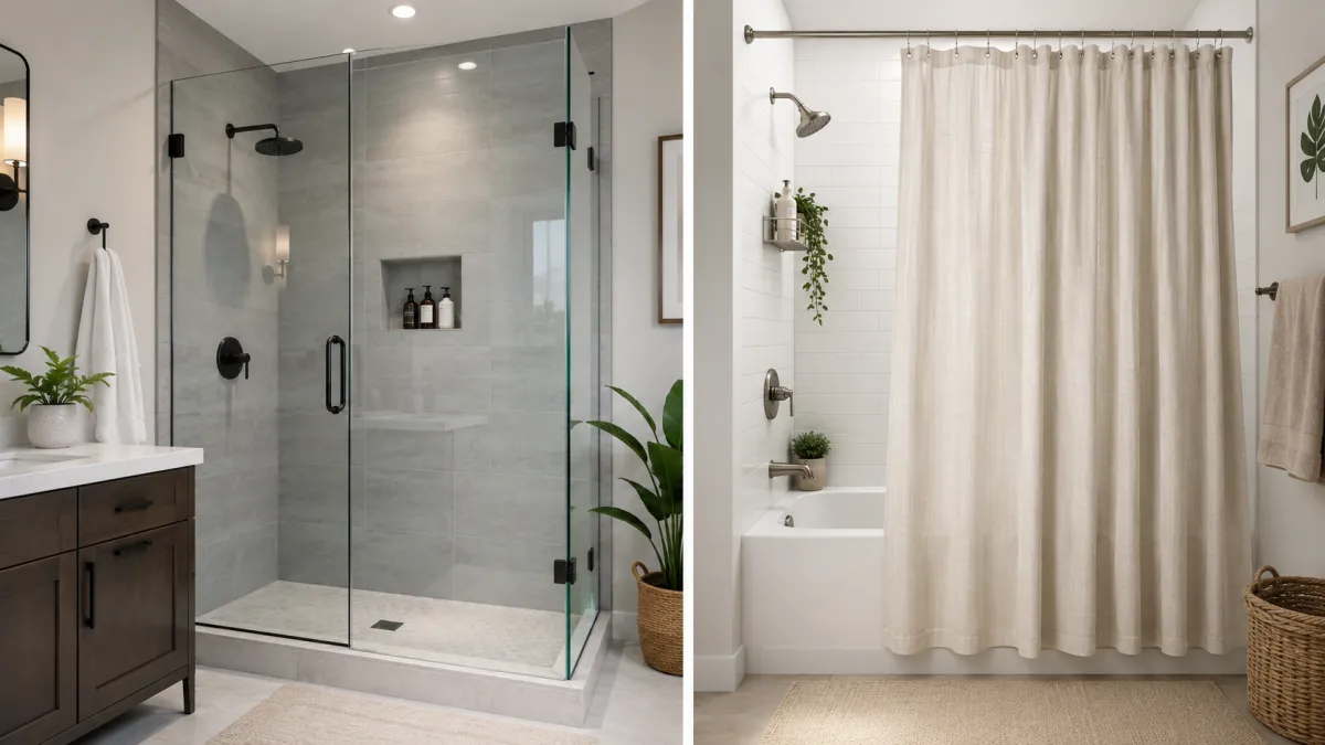 Shower Glass Doors vs. Shower Curtains: Which One Is Better for Your Bathroom?