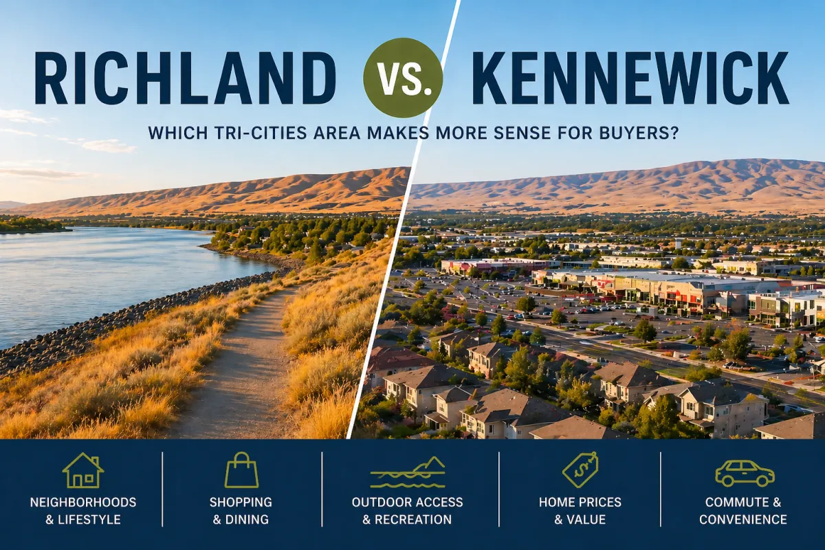 Comparison of Richland and Kennewick Washington for home buyers relocating to the Tri-Cities area