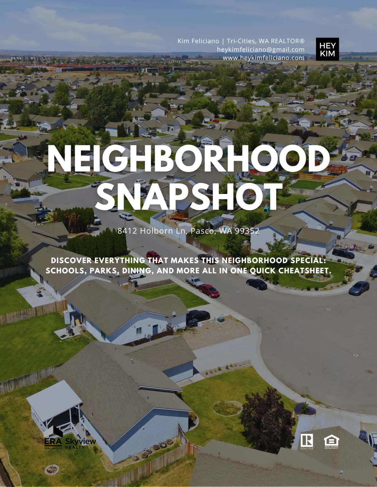 Neighborhood Snapshot for 8412 Holborn Ln, Pasco, WA 99301