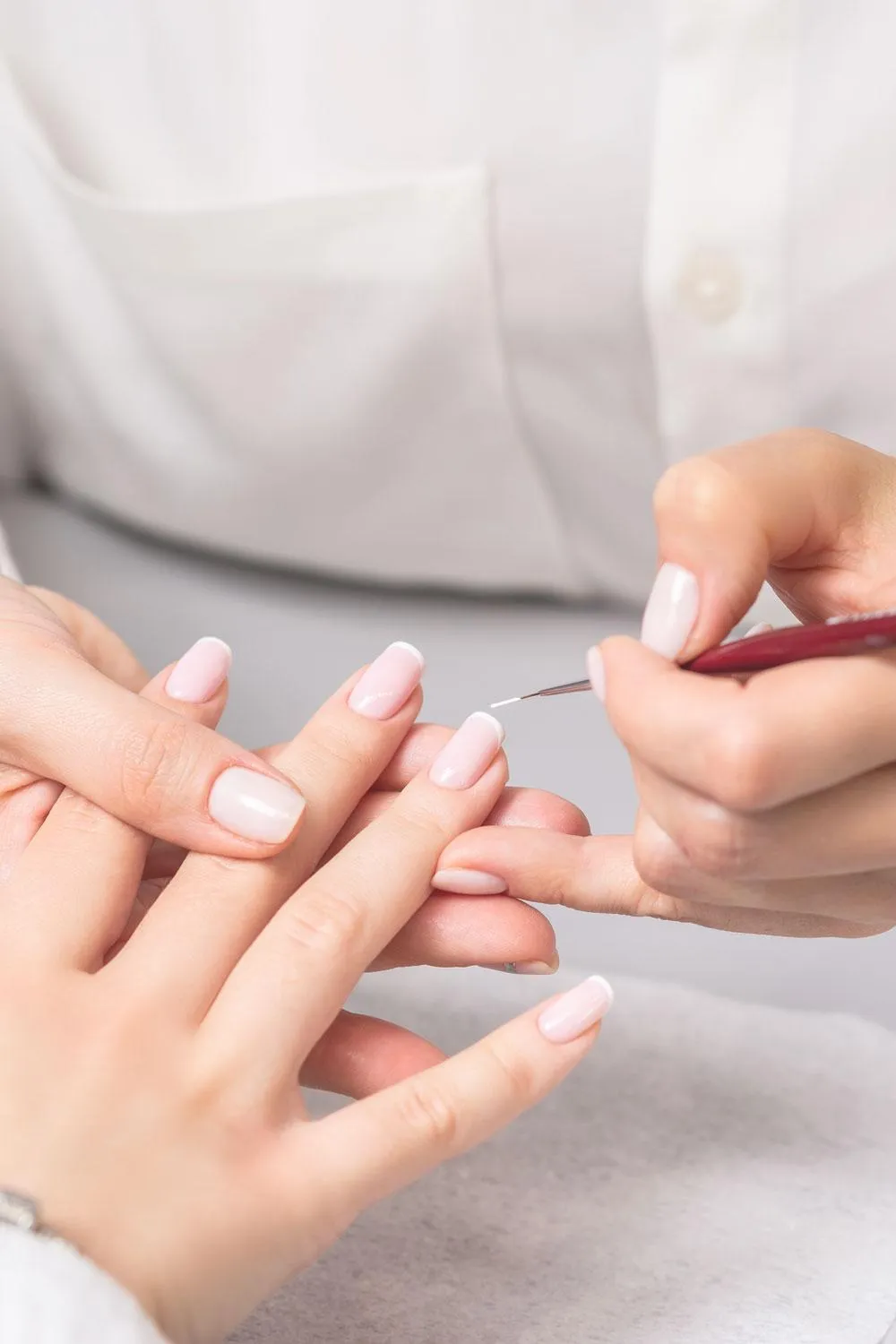 woman getting a manicure