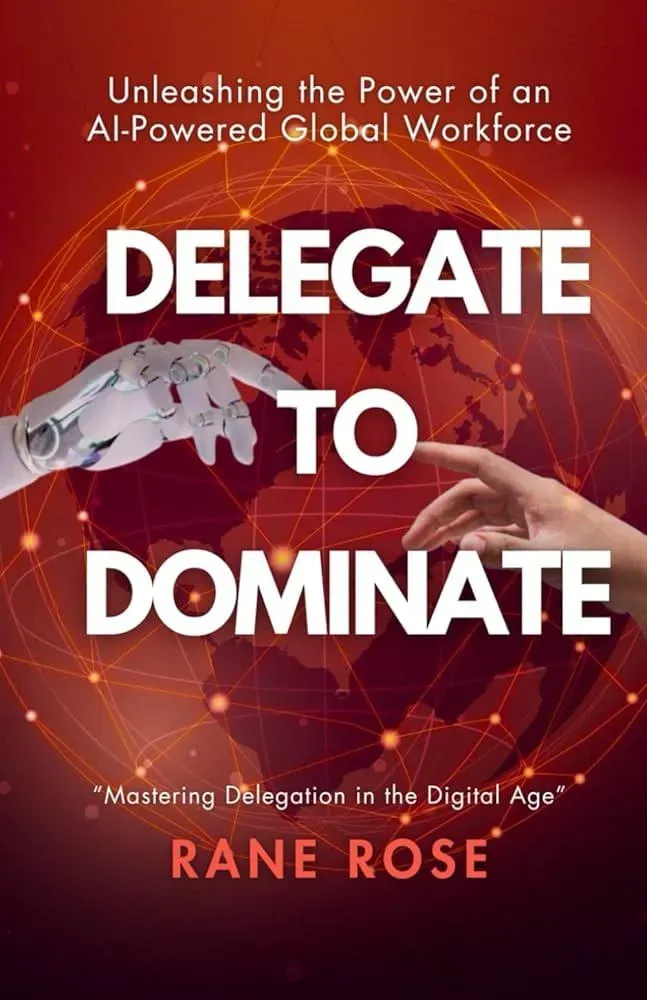 Delegate to Dominate book cover edition with blush hairline border