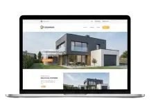 portatil con web empresa construccion