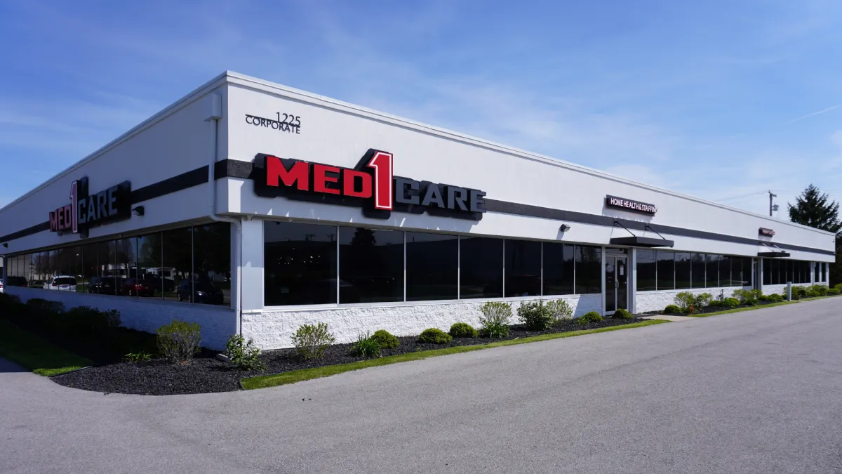 Med1Care corporate office building on Corporate Drive