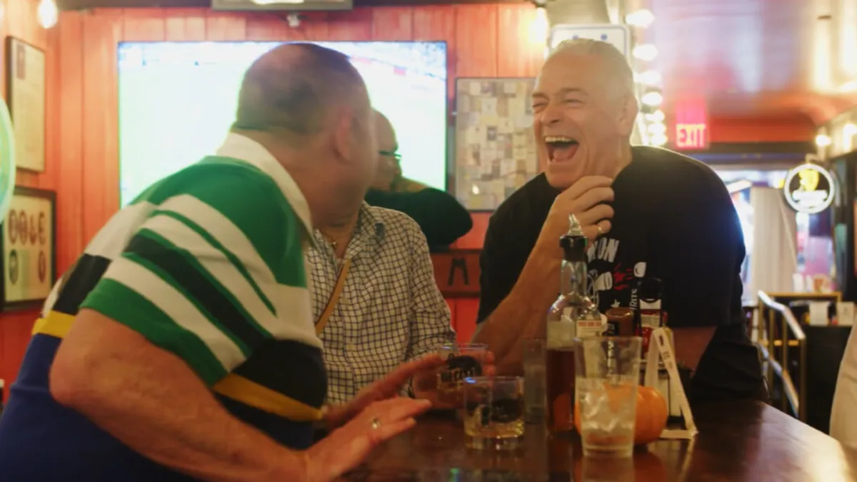 Football game night Irish pub with live music Times Square NYC