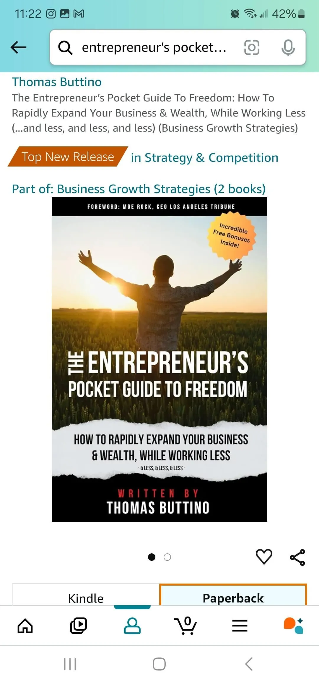 Entrepreneur's Pocket Guide To Freedom Cover