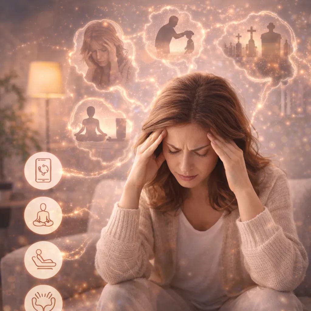 Chronic anxiety stored in the body nervous system and emotional patterns