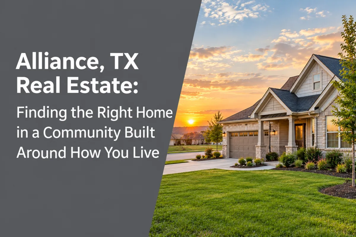 Alliance TX real estate homes in a modern North Texas residential community