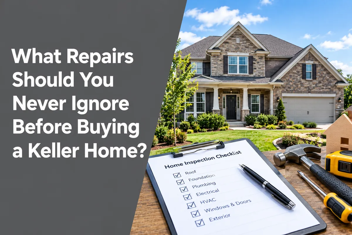 Keller TX home inspection and important repairs buyers should not ignore