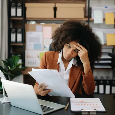 Business founder working