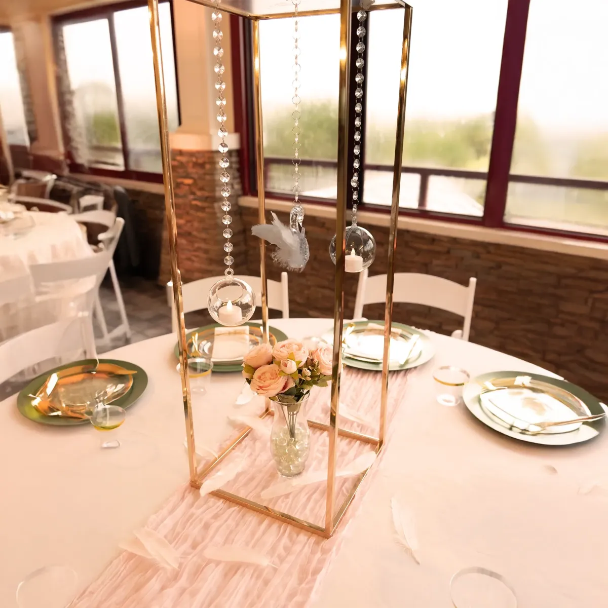 A warm-toned decoration of a Sweet 16 in the Treasure Coast area